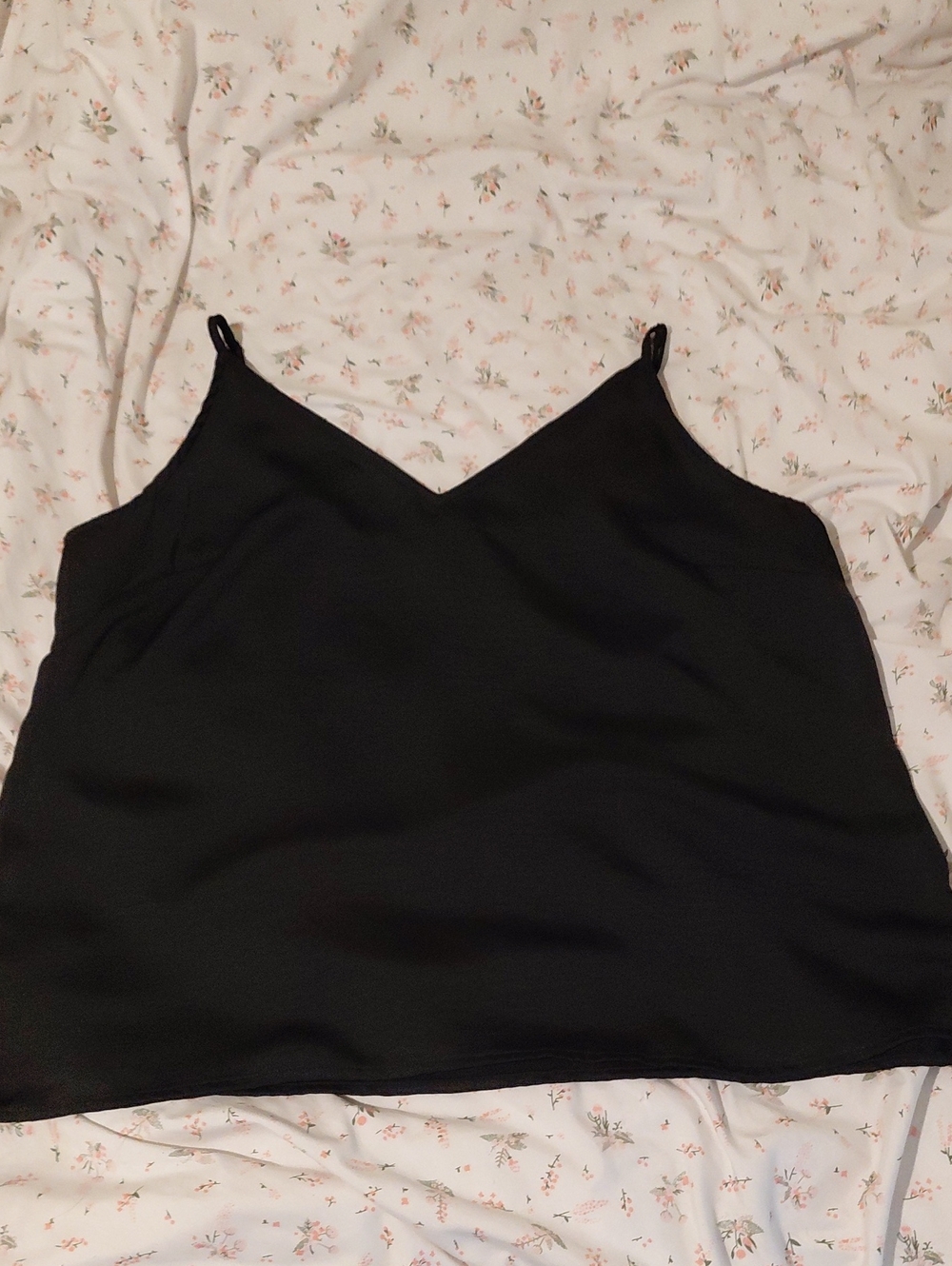a new day Black V-Neck Satin-Look Camisole